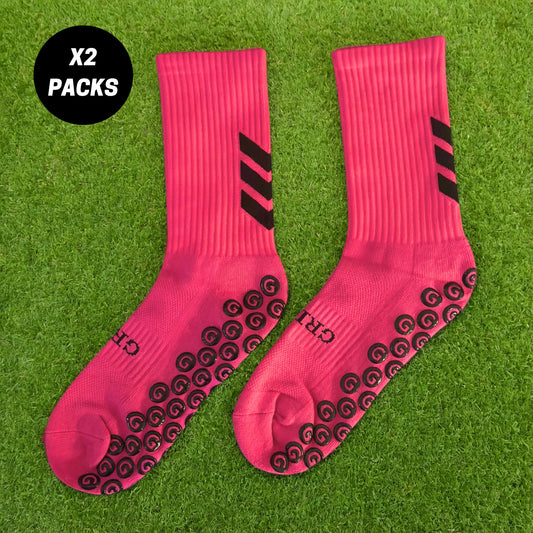 Gripz Socks Hot Pink - 2 Pack Bundle - GRIPZ SOCKS